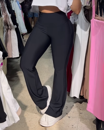 High Waist Hip Lift Flared Nude Yoga Pants