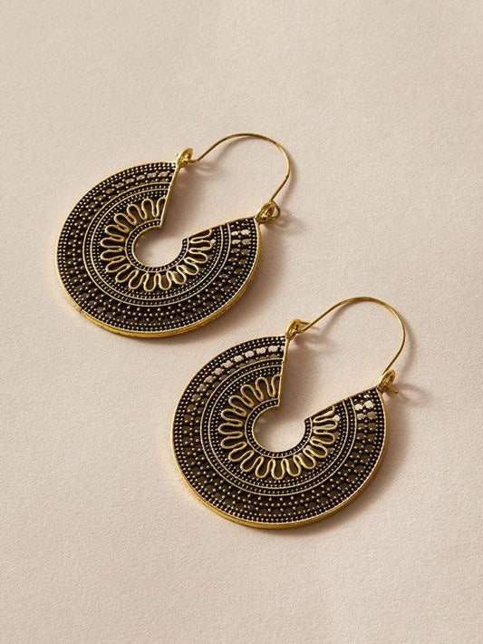 1pair Bohemian Hollow Out Drop Earrings for Women