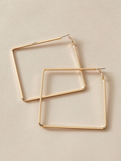 1pair Geometric Hoop Earrings for Women