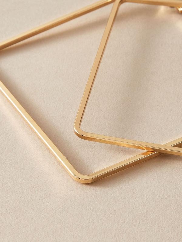 1pair Geometric Hoop Earrings for Women