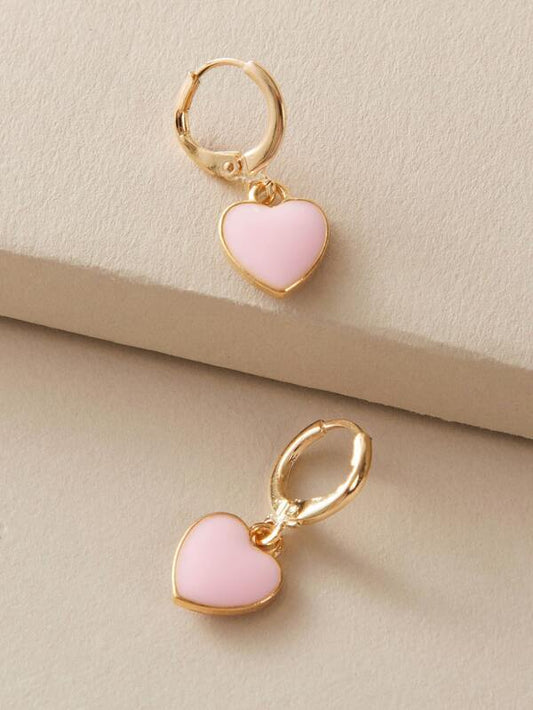 1pair Heart Drop Ear Cuff for Women