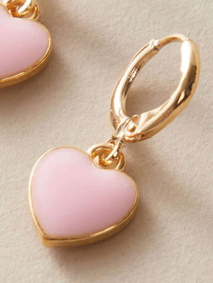1pair Heart Drop Ear Cuff for Women