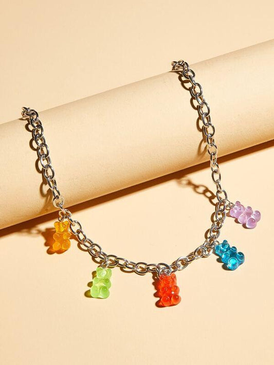 1pc Bear Charm Necklace for Women
