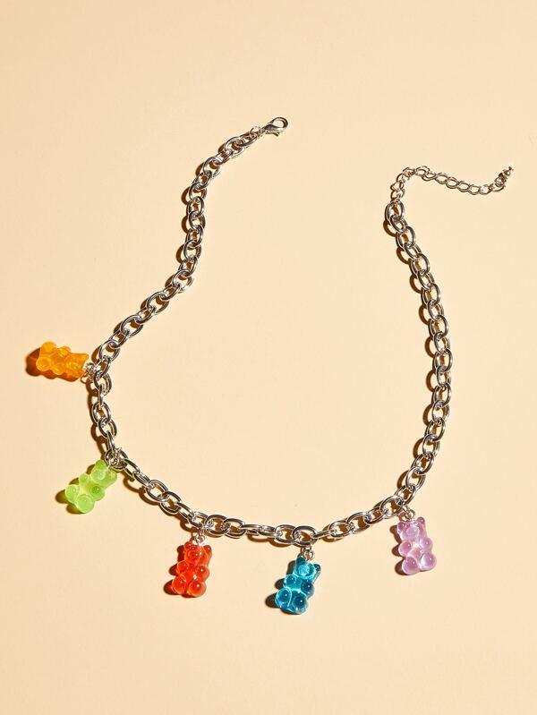 1pc Bear Charm Necklace for Women
