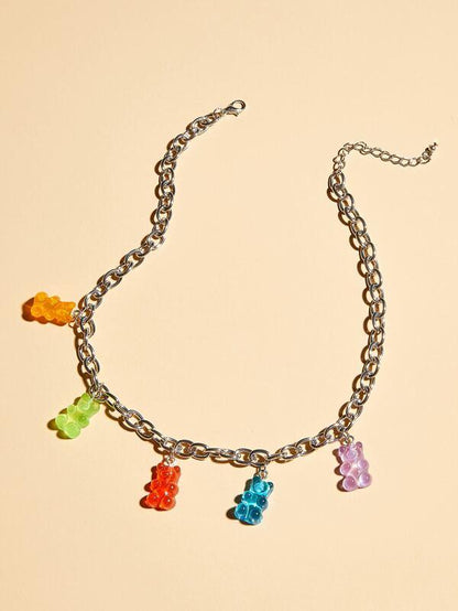 1pc Bear Charm Necklace for Women