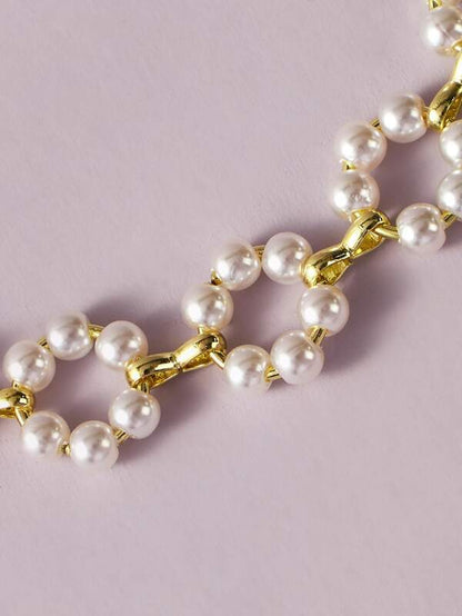 1pc Faux Pearl Beaded Choker for Women