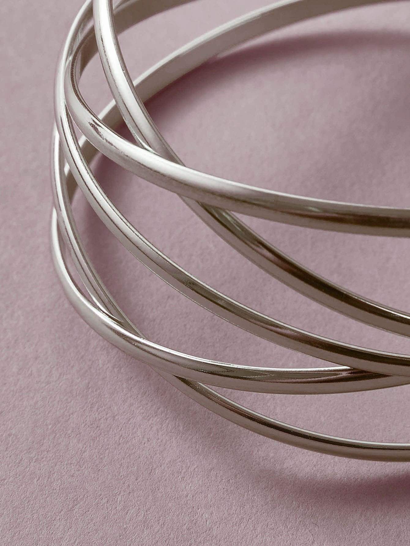 1pc Line Winding Shaped Cuff Bracelet for Women