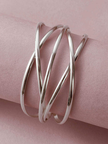 1pc Line Winding Shaped Cuff Bracelet for Women