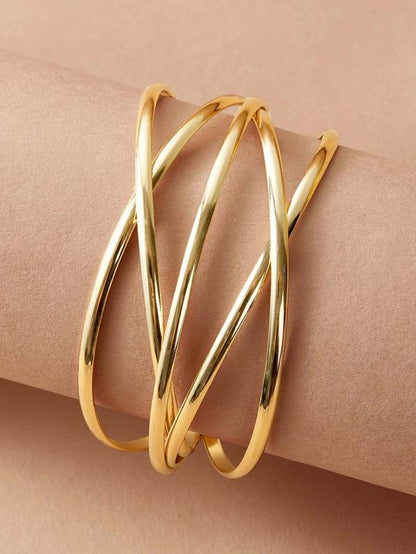 1pc Line Winding Shaped Cuff Bracelet for Women