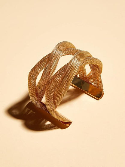 1pc Multi-layered Metal Mesh Bracelet for Women