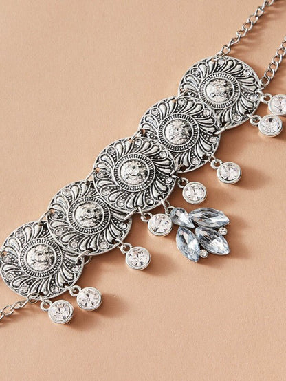 1pc Rhinestone Charm Chain Choker for Women