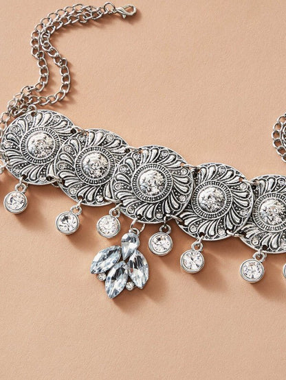 1pc Rhinestone Charm Chain Choker for Women