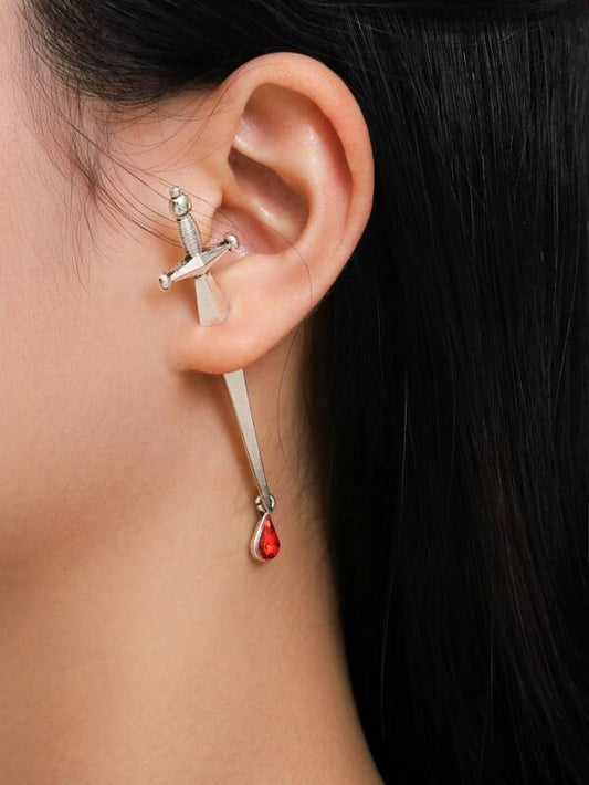 1pc Sword Design Earring Jacket for Women
