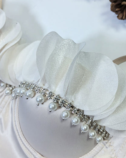 Lace Bright Diamond Beaded Fishbone Tube Top