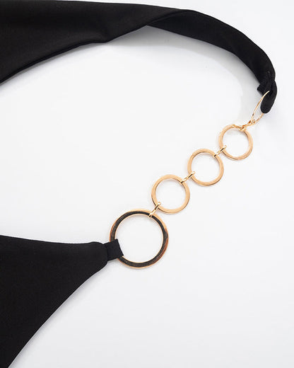 Sleeveless V-Neck Halterneck T-Shirt Top