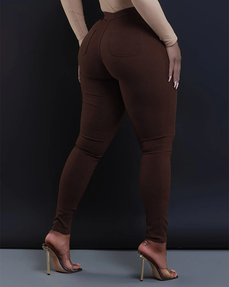 Slim-Fit Mid-Rise Trousers