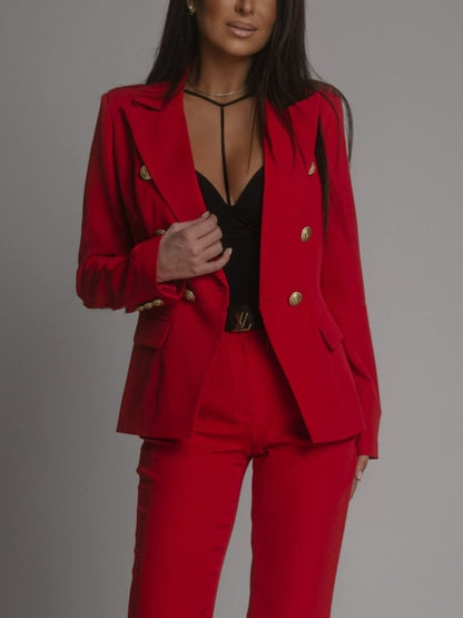 Double-Breasted Trouser Suit