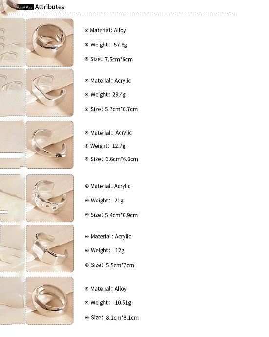 Wide Metal Geometric Bracelet