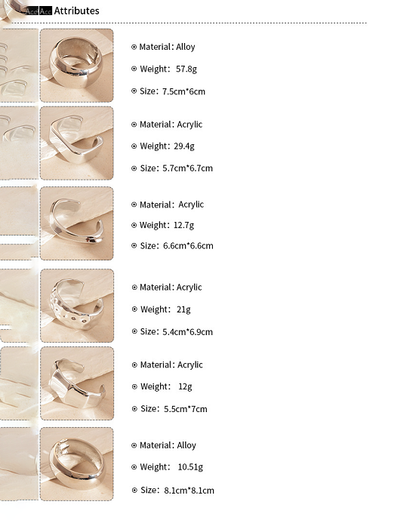 Wide Metal Geometric Bracelet