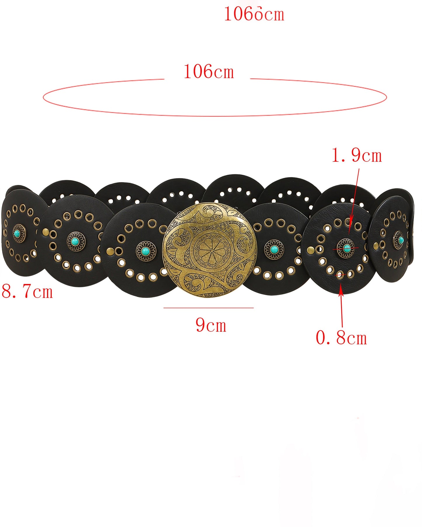 Disc Turquoise Maillard Wasteland Belt