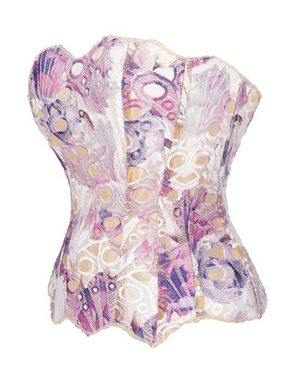 Irregular Lace Mesh Corset
