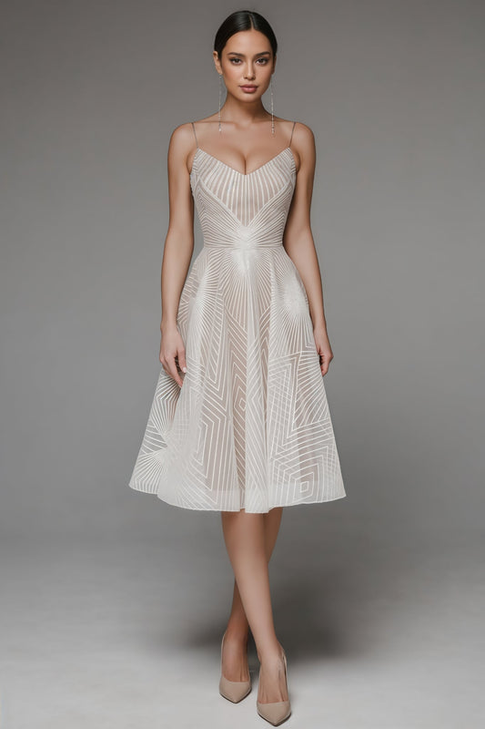 Fagra Strapless Embroidered Midi Dress