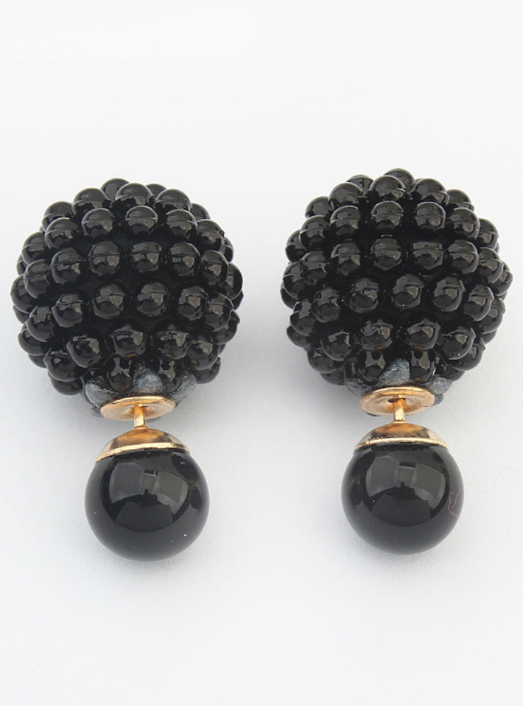 Charm Pearl Statement Stud Earrings