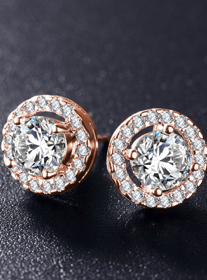Elegant Silver Wedding Stud Earrings