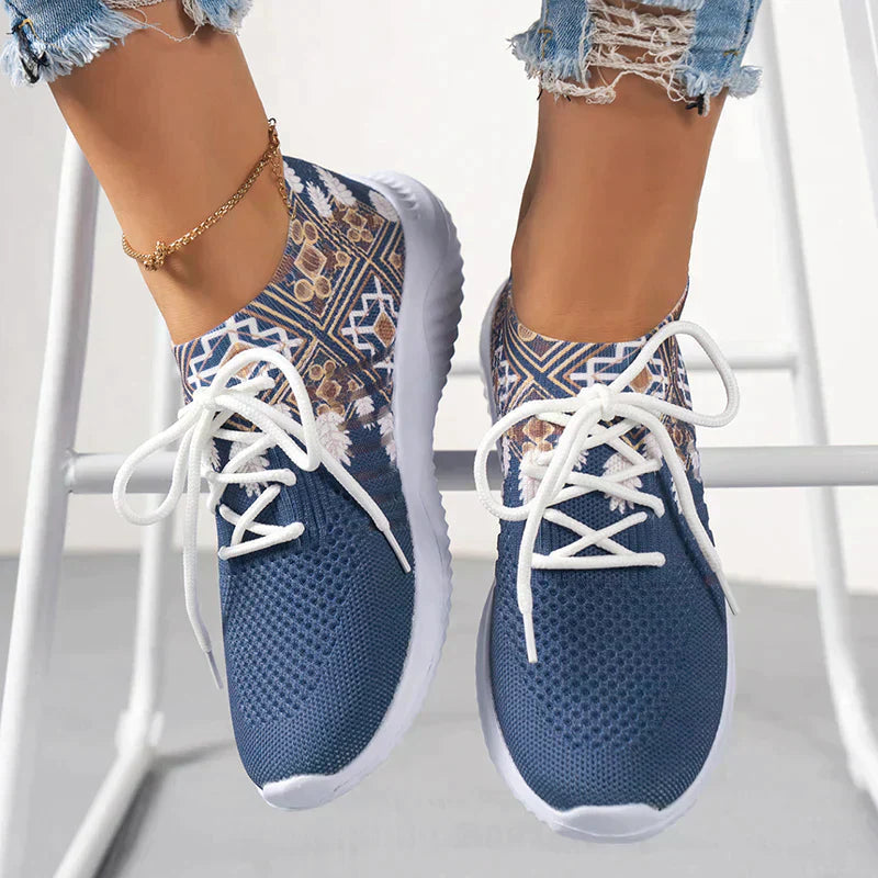 Women’s Stylish Floral Print Mesh Sneakers | Ideal for All Seasons