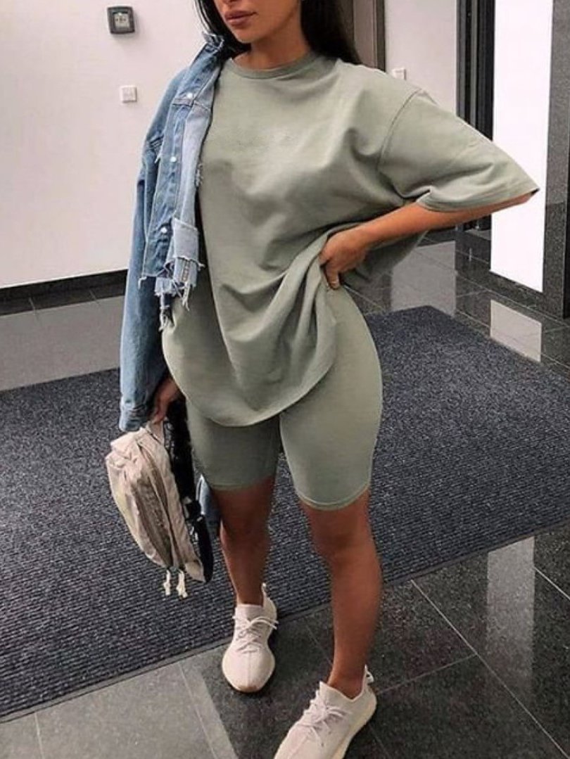 2 Piece Outfits Summer Casual Shorts Set for Women