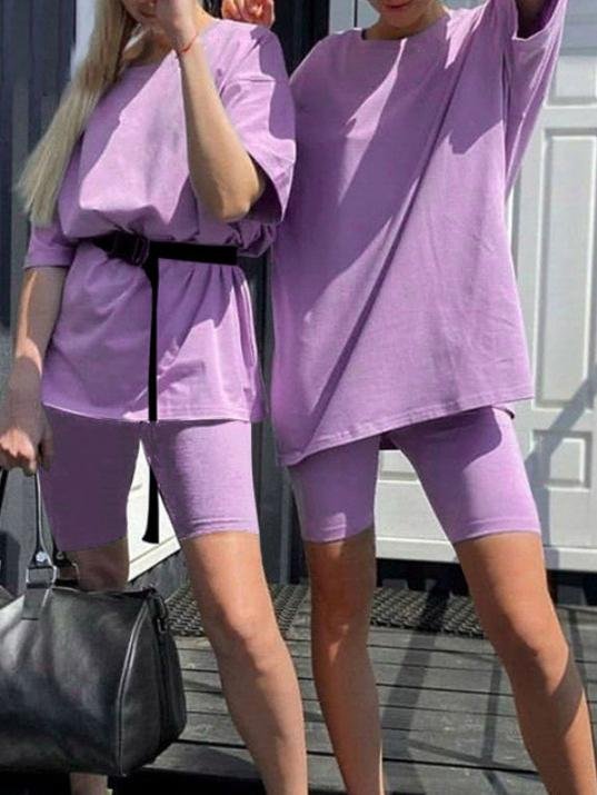 2 Piece Outfits Summer Casual Shorts Set for Women