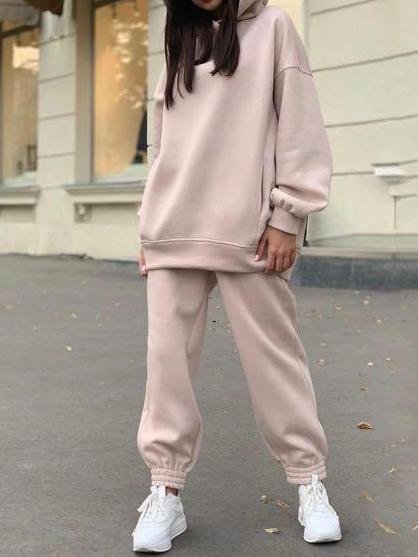 2 Piece Tracksuit Hoodie Jogger Sweatpants Set for Women