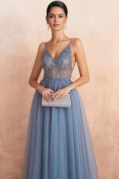 Luz Mesh and Diamond Maxi Dress