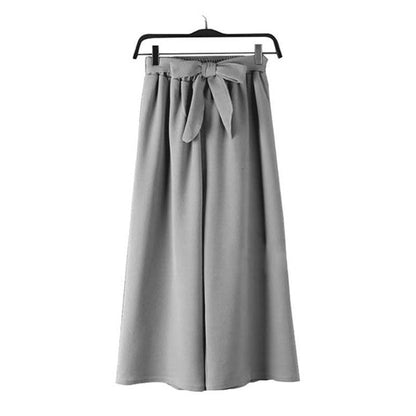 Women Casual Style Solid Color High-waisted Elastic Waistline Leisure Pants
