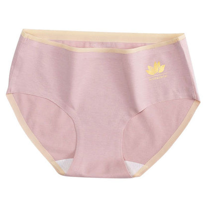 Campus Girl Casual Breathable Cotton Block Color Classic Briefs