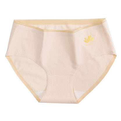 Campus Girl Casual Breathable Cotton Block Color Classic Briefs