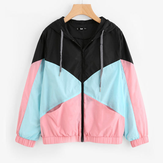 Abrigo informal con capucha y protección solar a juego para mujer, tallas S-4XL