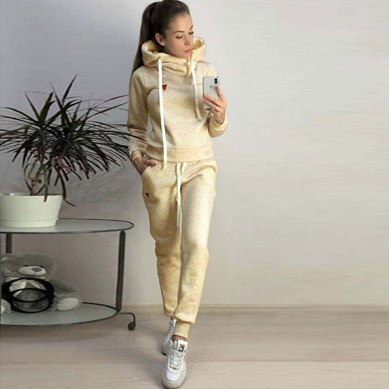 Conjuntos casuales de dos piezas con sudadera y pantalones de manga larga para mujer, tallas S-3XL