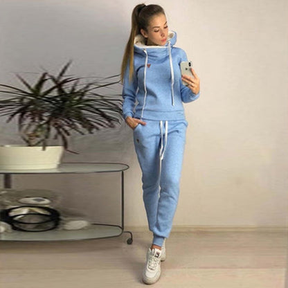 Conjuntos casuales de dos piezas con sudadera y pantalones de manga larga para mujer, tallas S-3XL