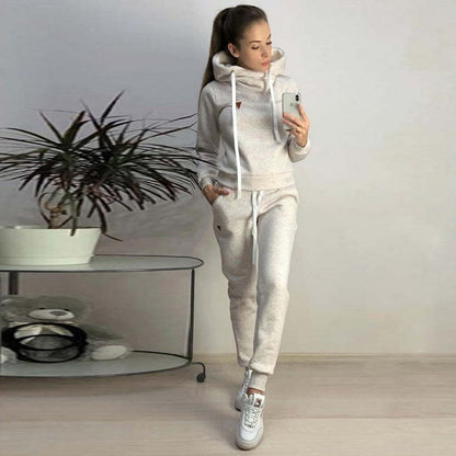 Conjuntos casuales de dos piezas con sudadera y pantalones de manga larga para mujer, tallas S-3XL