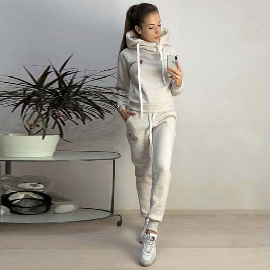 Conjuntos casuales de dos piezas con sudadera y pantalones de manga larga para mujer, tallas S-3XL