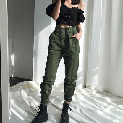 S-2XL Solid Color Casual Jogger Pants