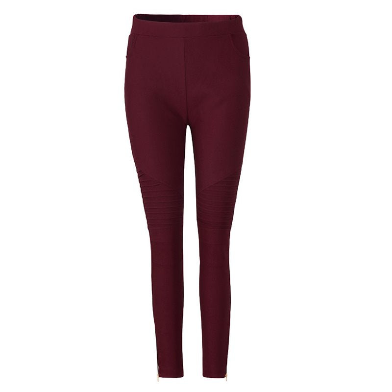 Pantalones pitillo ajustados de color liso informales para mujer, tallas grandes XL-5XL
