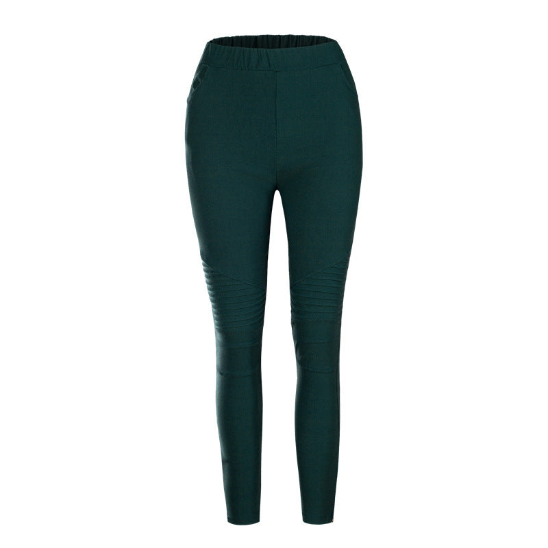 Pantalones pitillo ajustados de color liso informales para mujer, tallas grandes XL-5XL