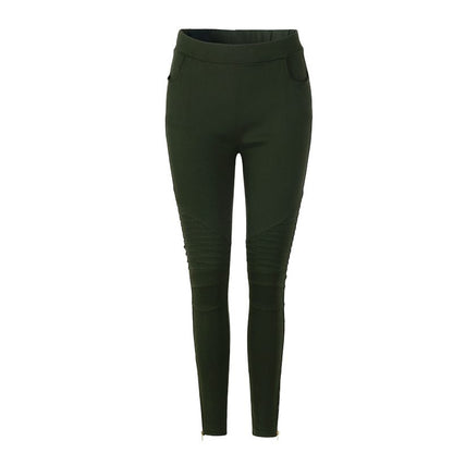Pantalones pitillo ajustados de color liso informales para mujer, tallas grandes XL-5XL