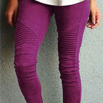 Pantalones pitillo ajustados de color liso informales para mujer, tallas grandes XL-5XL