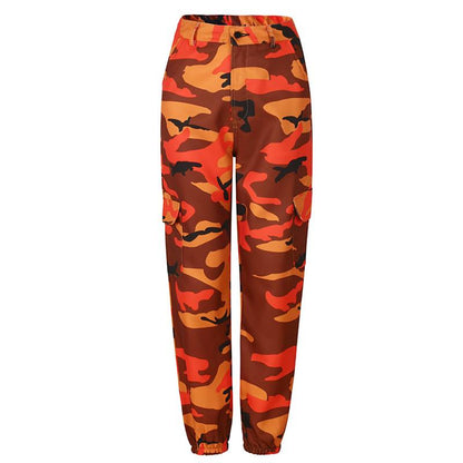 S-3XL Women Casual Camouflage Pattern Jogger Pants