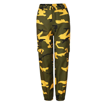 S-3XL Women Casual Camouflage Pattern Jogger Pants
