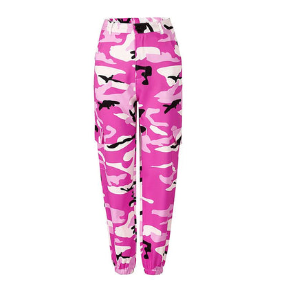 S-3XL Women Casual Camouflage Pattern Jogger Pants