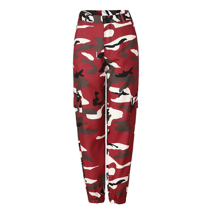 S-3XL Women Casual Camouflage Pattern Jogger Pants